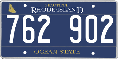 RI license plate 762902