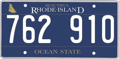 RI license plate 762910