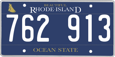 RI license plate 762913
