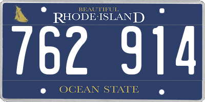 RI license plate 762914