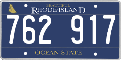RI license plate 762917