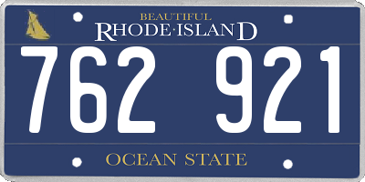RI license plate 762921
