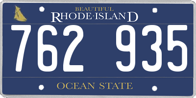 RI license plate 762935