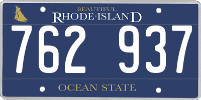 RI license plate 762937