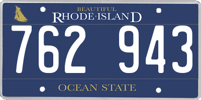 RI license plate 762943