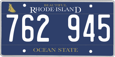 RI license plate 762945