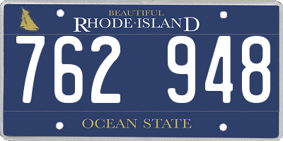 RI license plate 762948