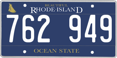 RI license plate 762949