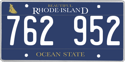 RI license plate 762952