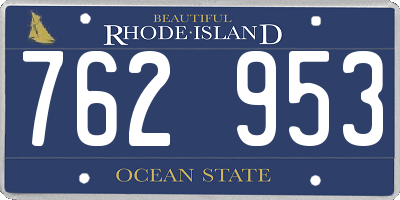 RI license plate 762953