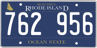 RI license plate 762956