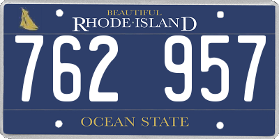 RI license plate 762957