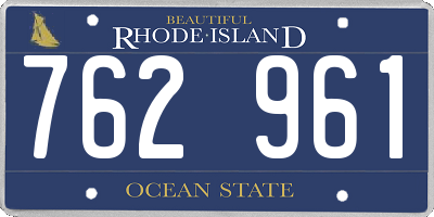RI license plate 762961