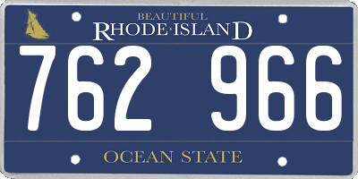 RI license plate 762966