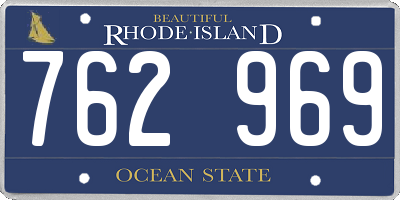 RI license plate 762969