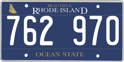RI license plate 762970
