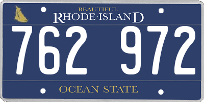 RI license plate 762972
