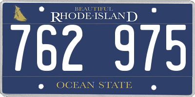RI license plate 762975