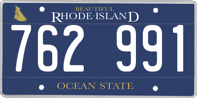 RI license plate 762991