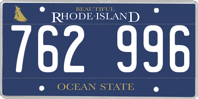 RI license plate 762996
