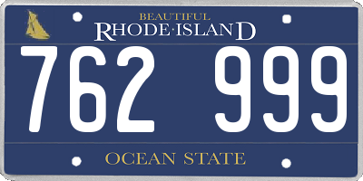 RI license plate 762999