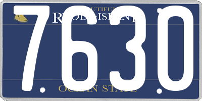 RI license plate 7630