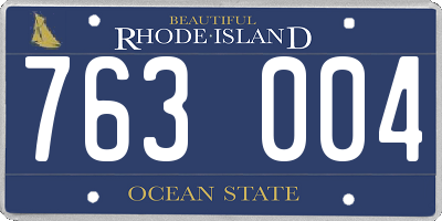 RI license plate 763004