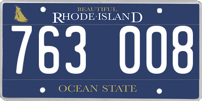 RI license plate 763008