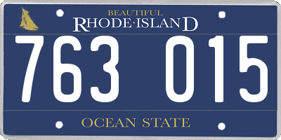 RI license plate 763015