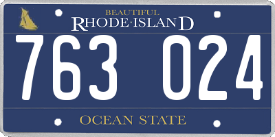 RI license plate 763024