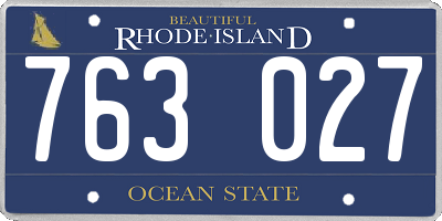 RI license plate 763027