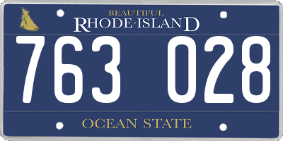 RI license plate 763028