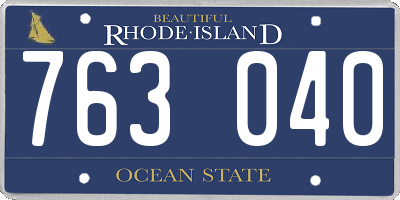 RI license plate 763040