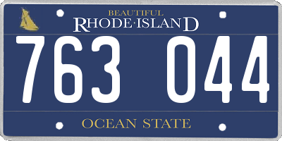 RI license plate 763044