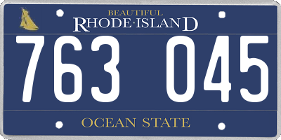 RI license plate 763045