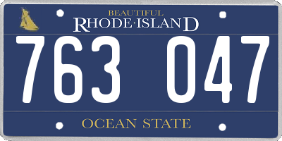 RI license plate 763047