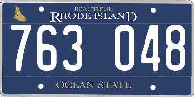RI license plate 763048