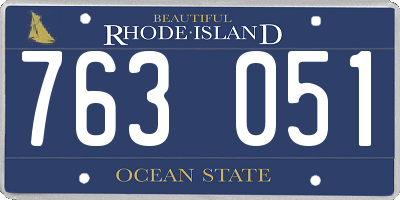 RI license plate 763051