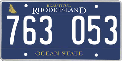 RI license plate 763053
