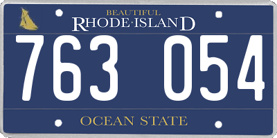 RI license plate 763054