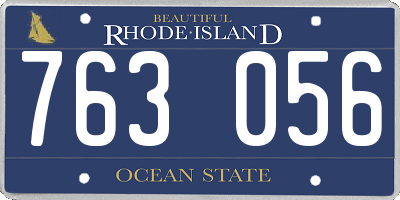 RI license plate 763056