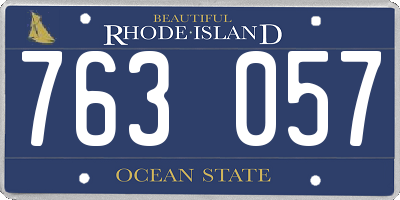 RI license plate 763057