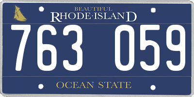 RI license plate 763059