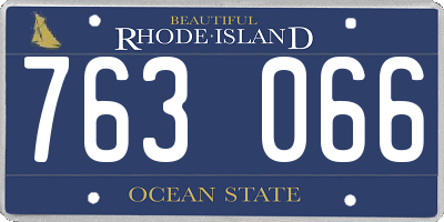 RI license plate 763066