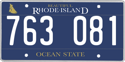 RI license plate 763081