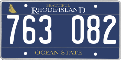 RI license plate 763082