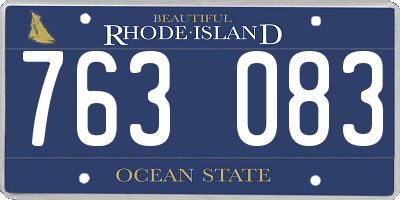 RI license plate 763083