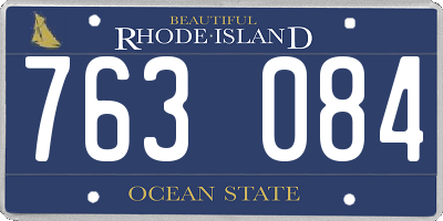 RI license plate 763084