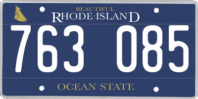 RI license plate 763085