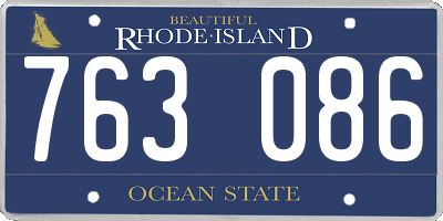 RI license plate 763086